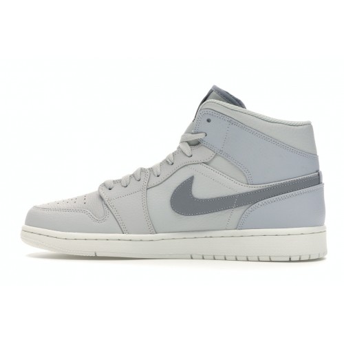 Кроссы Jordan 1 Mid Light Bone - мужская сетка размеров