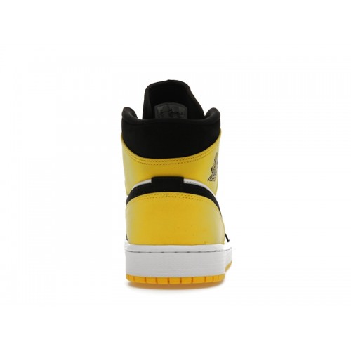 Кроссы Jordan 1 Mid Yellow Toe Black - мужская сетка размеров