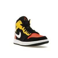 Jordan 1 Mid Black Amarillo Orange
