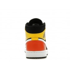Jordan 1 Mid Black Amarillo Orange