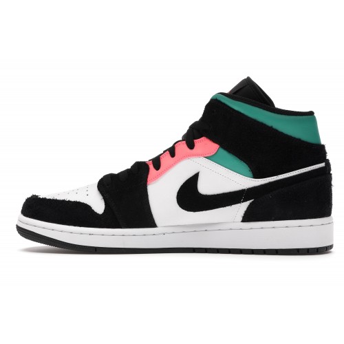 Кроссы Jordan 1 Mid SE South Beach - мужская сетка размеров