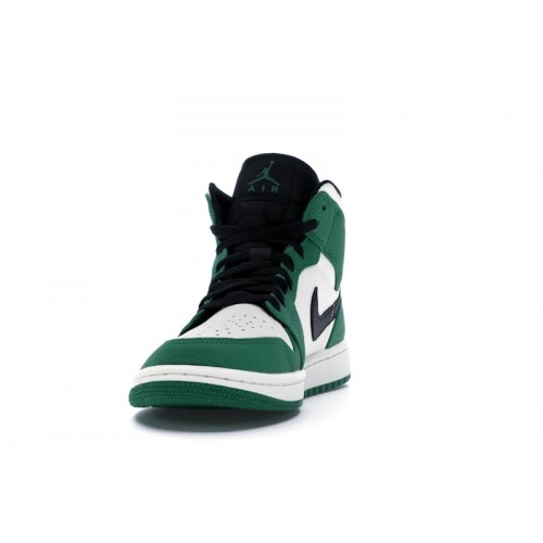 Кроссы Jordan 1 Mid Pine Green - мужская сетка размеров