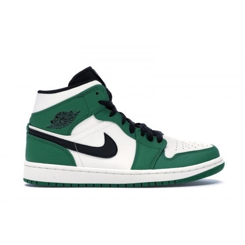 Кроссы Jordan 1 Mid Pine Green - мужская сетка размеров