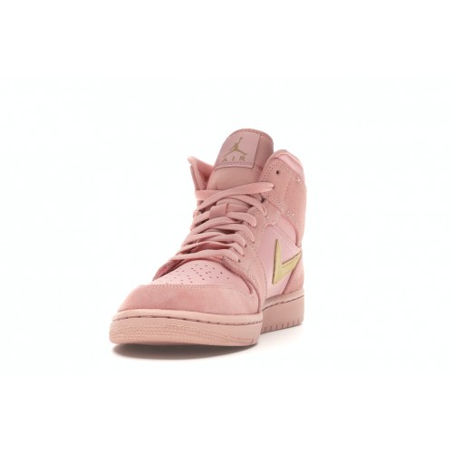 Кроссы Jordan 1 Mid Coral Gold - мужская сетка размеров