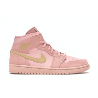 Кроссовки Jordan 1 Mid Coral Gold