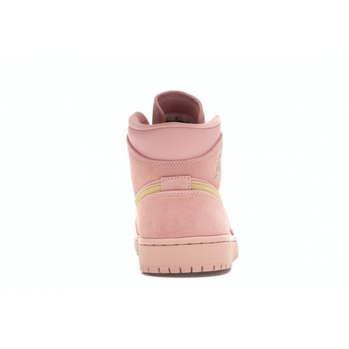 Кроссы Jordan 1 Mid Coral Gold - мужская сетка размеров