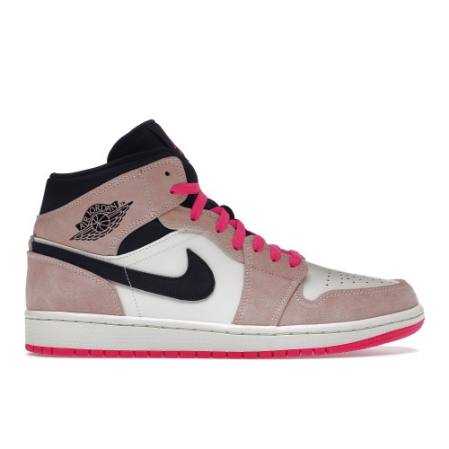Кроссы Jordan 1 Mid Crimson Tint - мужская сетка размеров