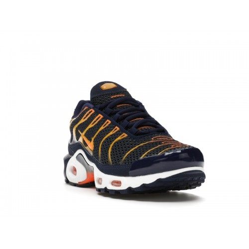 Кроссы Nike Air Max Plus Blue Void University Gold - мужская сетка размеров