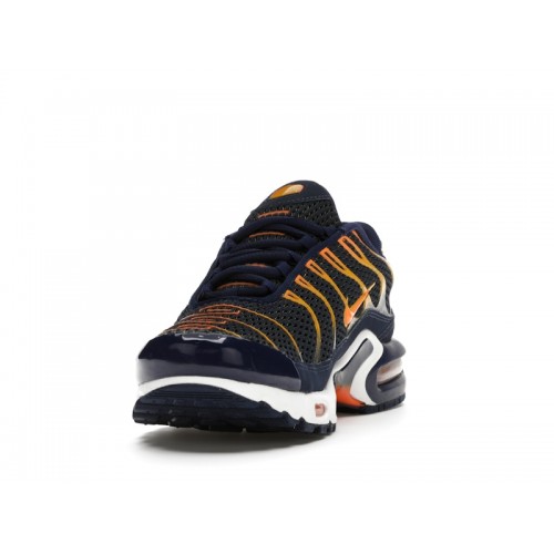 Кроссы Nike Air Max Plus Blue Void University Gold - мужская сетка размеров