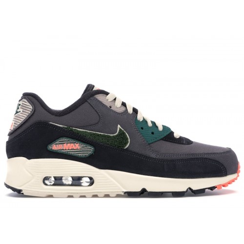 Nike Air Max 90 Oil Grey Rainforest - мужская сетка размеров