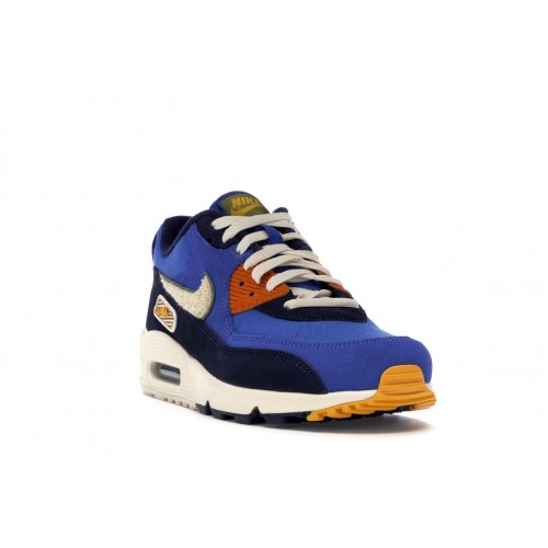 Кроссы Nike Air Max 90 Game Royal Light Cream - мужская сетка размеров