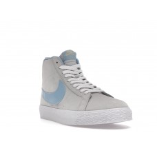 Мужские кроссовки Nike SB Blazer Mid Soft Grey Baby Blue
