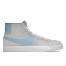 Мужские кроссовки Nike SB Blazer Mid Soft Grey Baby Blue