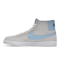 Мужские кроссовки Nike SB Blazer Mid Soft Grey Baby Blue