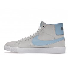 Мужские кроссовки Nike SB Blazer Mid Soft Grey Baby Blue