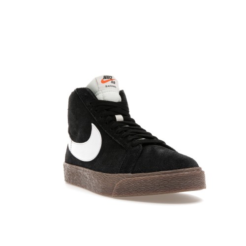 Кроссы Nike SB Zoom Blazer Mid Black White Dark Gum - мужская сетка размеров