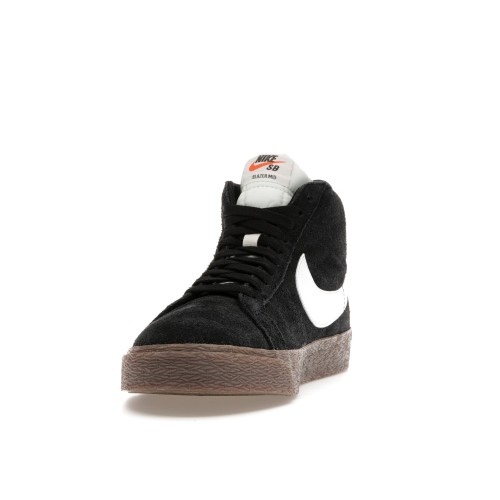 Кроссы Nike SB Zoom Blazer Mid Black White Dark Gum - мужская сетка размеров