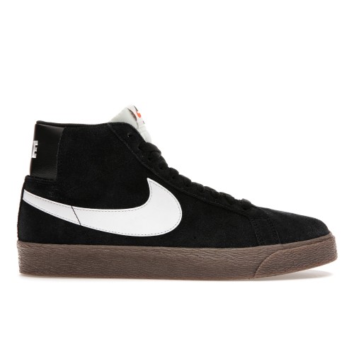 Кроссы Nike SB Zoom Blazer Mid Black White Dark Gum - мужская сетка размеров