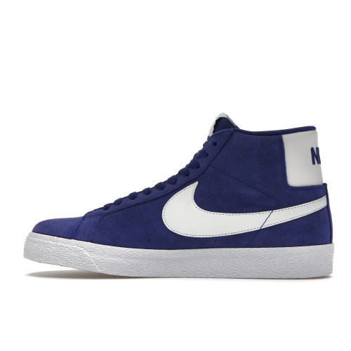 Кроссы Nike SB Blazer Mid Royal Blue White - мужская сетка размеров