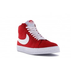 Мужские кроссовки Nike SB Blazer Mid Red Suede (2017)