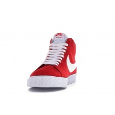 Мужские кроссовки Nike SB Blazer Mid Red Suede (2017)