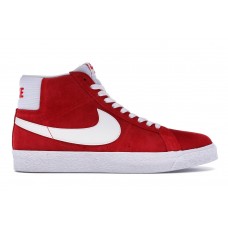 Мужские кроссовки Nike SB Blazer Mid Red Suede (2017)