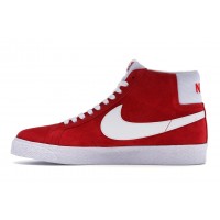 Мужские кроссовки Nike SB Blazer Mid Red Suede (2017)