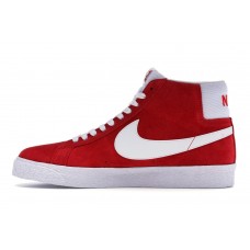 Мужские кроссовки Nike SB Blazer Mid Red Suede (2017)