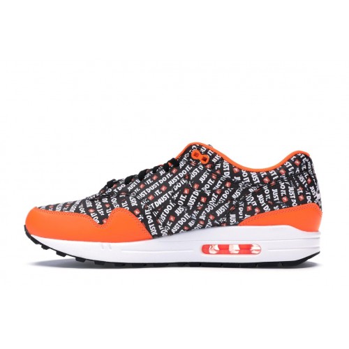 Кроссы Nike Air Max 1 Just Do It Pack Black Orange - мужская сетка размеров