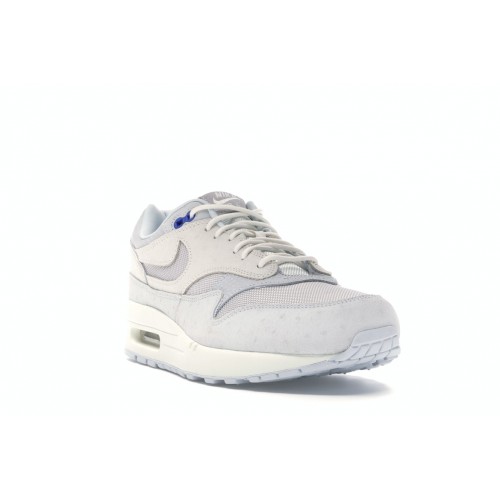 Кроссы Nike Air Max 1 Pure Platinum Racer Blue - мужская сетка размеров