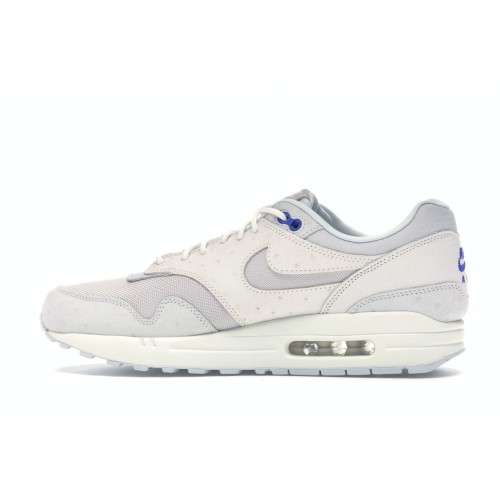 Кроссы Nike Air Max 1 Pure Platinum Racer Blue - мужская сетка размеров