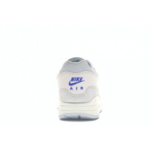 Кроссы Nike Air Max 1 Pure Platinum Racer Blue - мужская сетка размеров