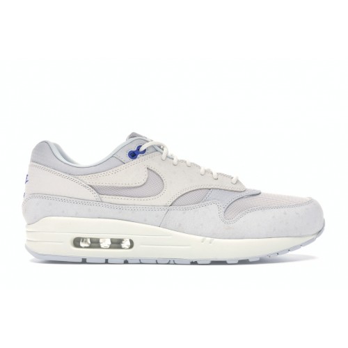 Кроссы Nike Air Max 1 Pure Platinum Racer Blue - мужская сетка размеров