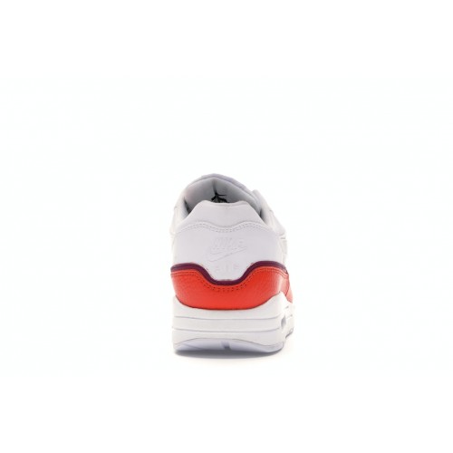 Кроссы Nike Air Max 1 Liner White Red (W) - женская сетка размеров