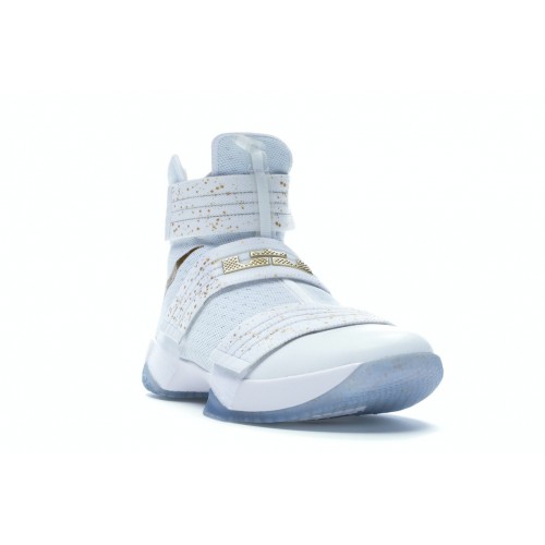 Кроссы Nike LeBron Zoom Soldier 10 Gold Medal - мужская сетка размеров