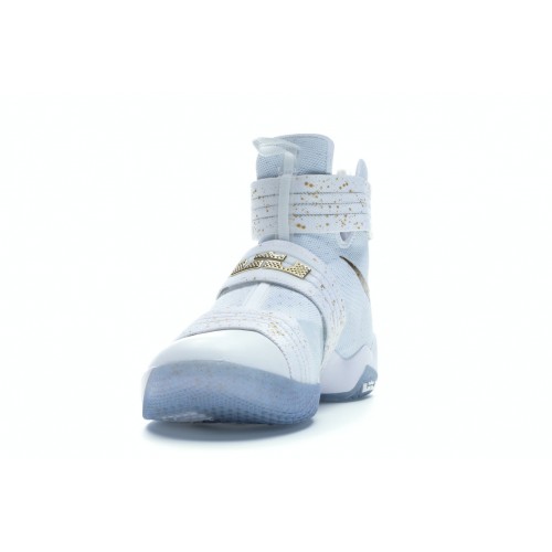 Кроссы Nike LeBron Zoom Soldier 10 Gold Medal - мужская сетка размеров