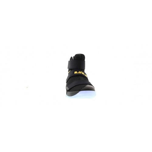 Кроссы Nike LeBron Zoom Soldier 10 Black Gold (Nike iD) - мужская сетка размеров
