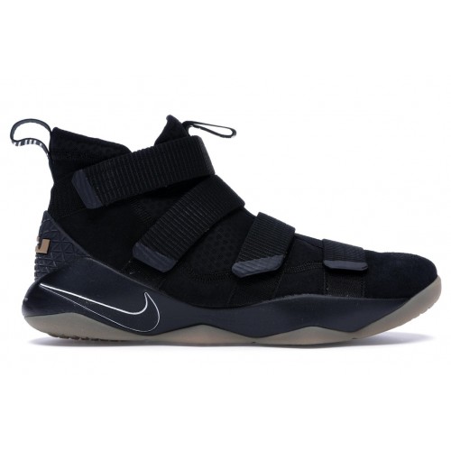 Кроссы Nike LeBron Zoom Soldier 11 Black Gum - мужская сетка размеров