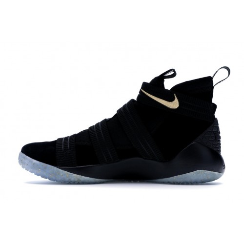 Кроссы Nike LeBron Zoom Soldier 11 Black Gold - мужская сетка размеров