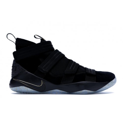 Кроссы Nike LeBron Zoom Soldier 11 Black Gold - мужская сетка размеров