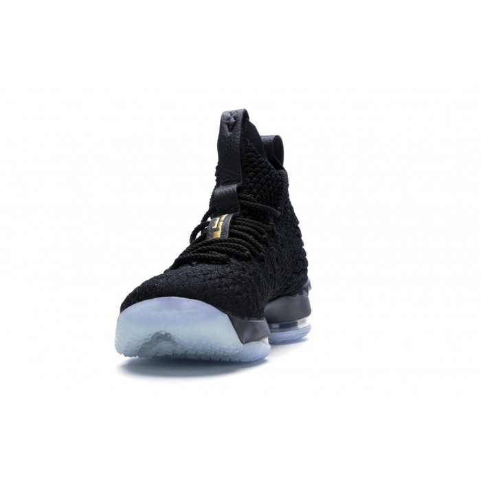 Lebrons 15 black cheap and gold