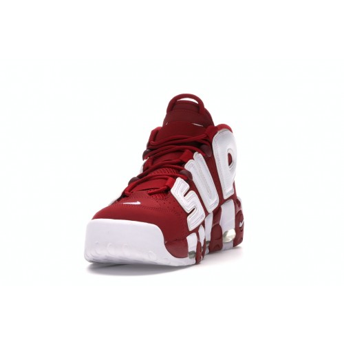 Кроссы Nike Air More Uptempo Supreme Suptempo Red - мужская сетка размеров