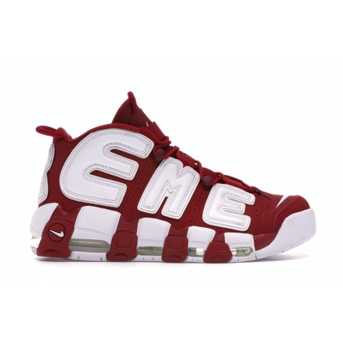 Кроссы Nike Air More Uptempo Supreme Suptempo Red - мужская сетка размеров