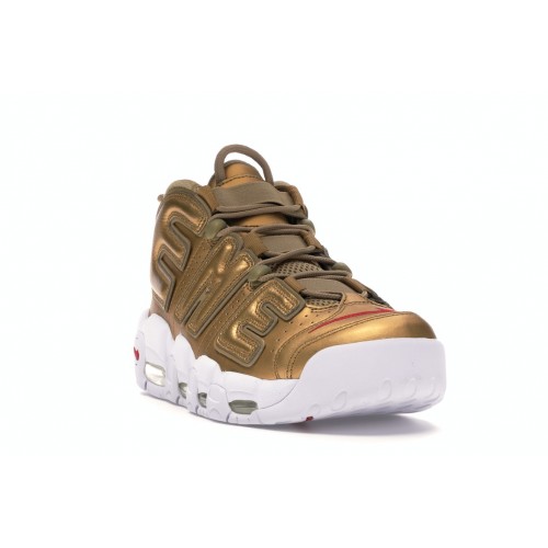 Кроссы Nike Air More Uptempo Supreme Suptempo Gold - мужская сетка размеров