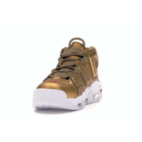 Кроссы Nike Air More Uptempo Supreme Suptempo Gold - мужская сетка размеров