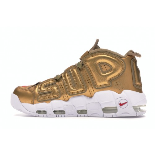 Кроссы Nike Air More Uptempo Supreme Suptempo Gold - мужская сетка размеров