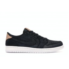 Кроссовки Jordan 1 Retro Low OG Black Vachetta