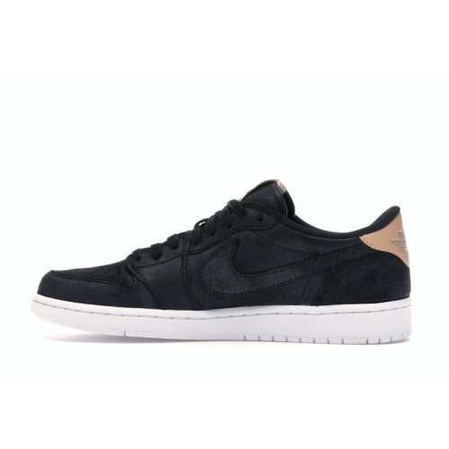 Кроссы Jordan 1 Retro Low OG Black Vachetta - мужская сетка размеров