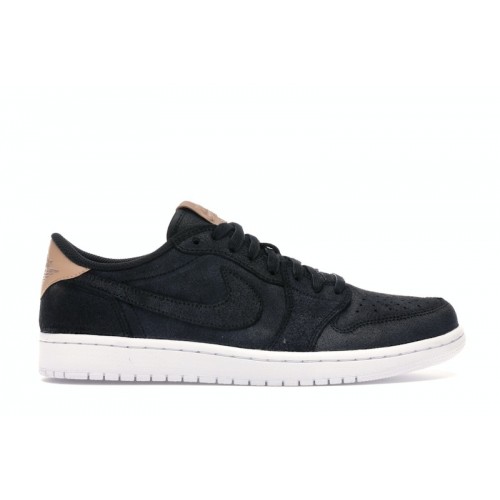 Кроссы Jordan 1 Retro Low OG Black Vachetta - мужская сетка размеров