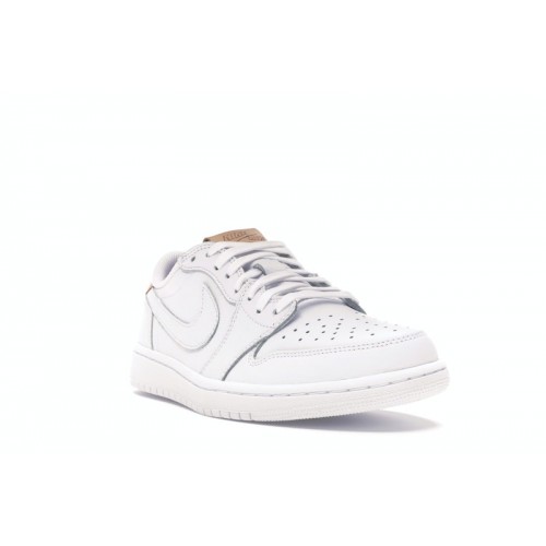 Кроссы Jordan 1 Retro Low OG White Vachetta - мужская сетка размеров